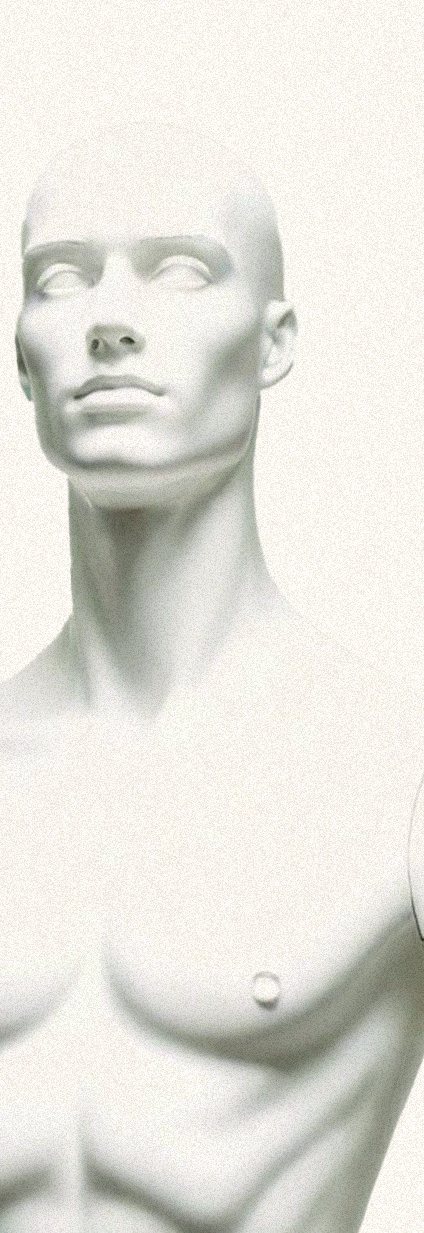 Busto clásico de yeso.
